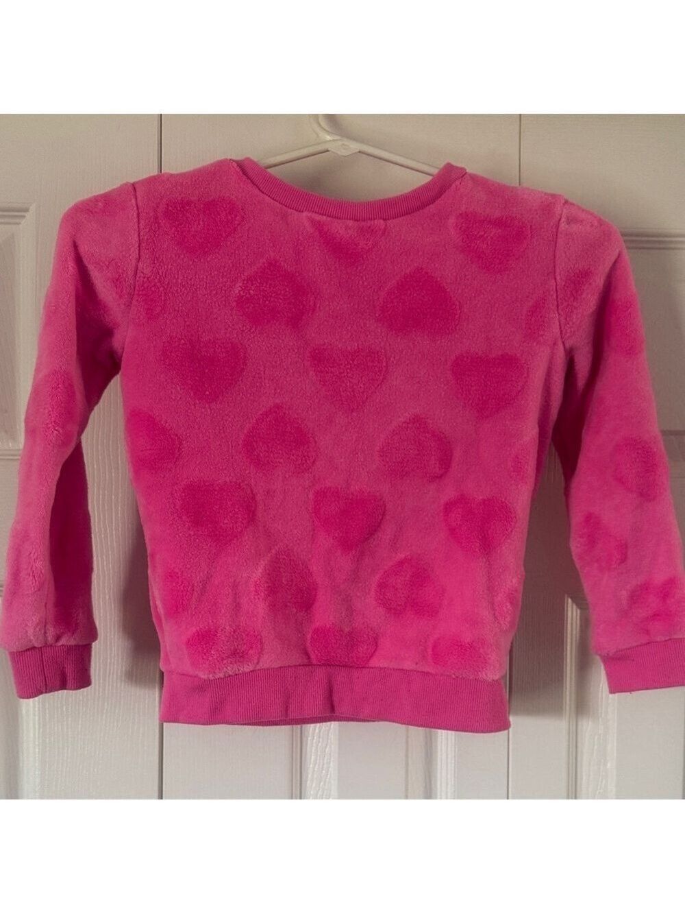 George Pink Heart Pattern Kids Sweatshirt
